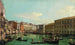 maleriet Le Grand Canal, Venedig, set mod syd mod Rialto-broen - Canaletto — visning af kunstværket