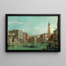 Le Grand Canal, Venise, der vender mod sydøst med Campo della Carità til højre - Canaletto — indrammet kunstværk på væggen