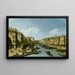 Le Grand Canal nær Rialto-broen Venedig - Canaletto — indrammet kunstværk på væggen