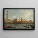 Le Molo med Piazzetta og Dogepaladset set fra Bacino - Canaletto — indrammet kunstværk på væggen