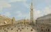 La Piazza San Marco i Venedig, der vender mod øst mod basilikaen - Canaletto — visning af kunstværket