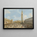 La Piazza San Marco i Venedig, der vender mod øst mod basilikaen - Canaletto — indrammet kunstværk på væggen