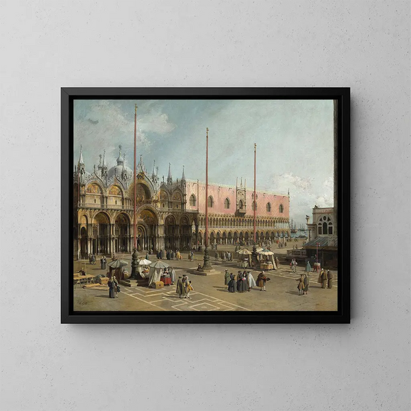 La place Saint-Marc, Venedig - Canaletto — indrammet kunstværk på væggen