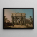 Vue af Konstantinsbuen med Colosseum - Canaletto — indrammet kunstværk på væggen