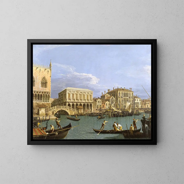 Vue de la Riva degli Schiavoni à Venise - Canaletto — indrammet kunstværk på væggen
