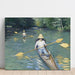 Reproduktion af maleriet Canoë sur la rivière Yerres - Gustave Caillebotte