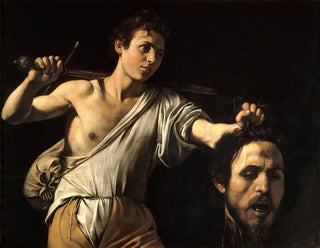 David-maleri med Goliaths hoved - Caravaggio — visning af kunstværket