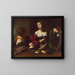 Martha og Maria Magdalena - Caravaggio — indrammet kunstværk på væggen