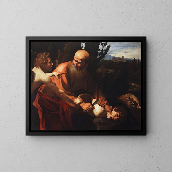 Le Sacrifice d'Isaac - Le Caravage — indrammet kunstværk på væggen