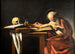 Sankt Jerome, der skriver - Caravaggio — visning af kunstværket