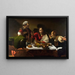 Le Souper à Emmaüs - Le Caravage — indrammet kunstværk på væggen
