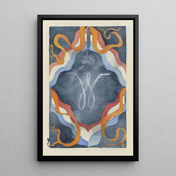 Carel Adolph Lion Cachet - Decoratief ontwerp met gekroonde W en nationale kleuren.webp