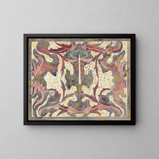 Carel Adolph Lion Cachet - Decoratief ontwerp met opstaande degen.webp