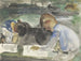 To børn tegner - Carel Adolph Lion Cachet — visning af kunstværket