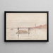 Vue de Venise depuis l'eau avec au premier plan un radeau en bois - Carel Nicolaas Storm van 's Gravesande — indrammet kunstværk på væggen