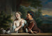 En mand, der forsøger at kysse en kvinde - Carel de Moor — visning af kunstværket