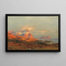 Solnedgang over Lofoten - Carl August Heinrich Ferdinand Oesterley — indrammet kunstværk på væggen