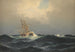 En damper i en storm i Atlanterhavet - Carl Bille — visning af kunstværket