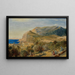 Vue sur le Monte Castiglione à Capri - Carl Blechen — indrammet kunstværk på væggen
