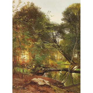 Carl Frederik Aagaard - lb i skoven solnedgang.webp