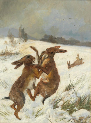 Carl Friedrich Deiker - Hasen.webp