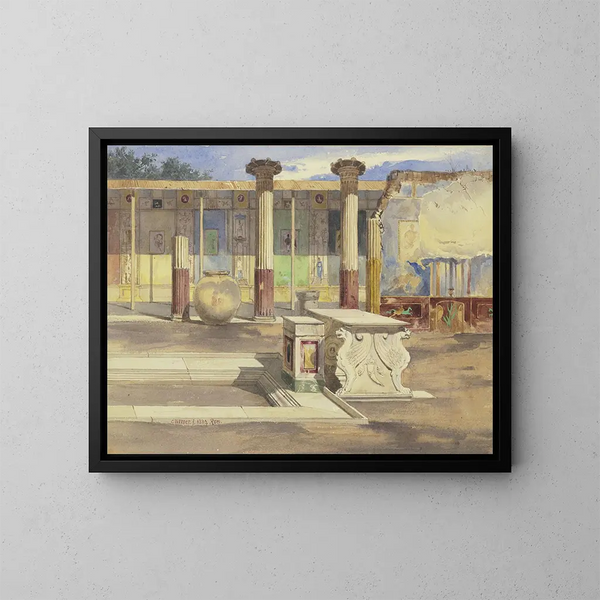 La maison de Méleagre à Pompéi - Carl Friedrich Heinrich Werner — indrammet kunstværk på væggen