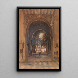 Carl Friedrich Heinrich Werner - Kastagnettentnzerin in der Alhambra in Granada.webp