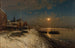 Clair de lune, port enneigé - Carl Frithjof Smith — visning af kunstværket