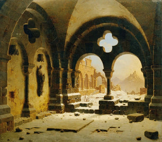 Carl Georg Adolph Hasenpflug - Klosterruine im Winter.webp