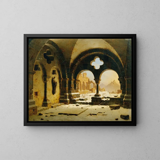 Carl Georg Adolph Hasenpflug - Klosterruine im Winter.webp