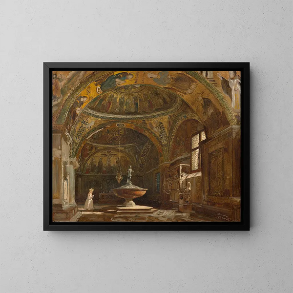 Baptistère i basilikaen San Marco - Carl Georg Anton Graeb — indrammet kunstværk på væggen