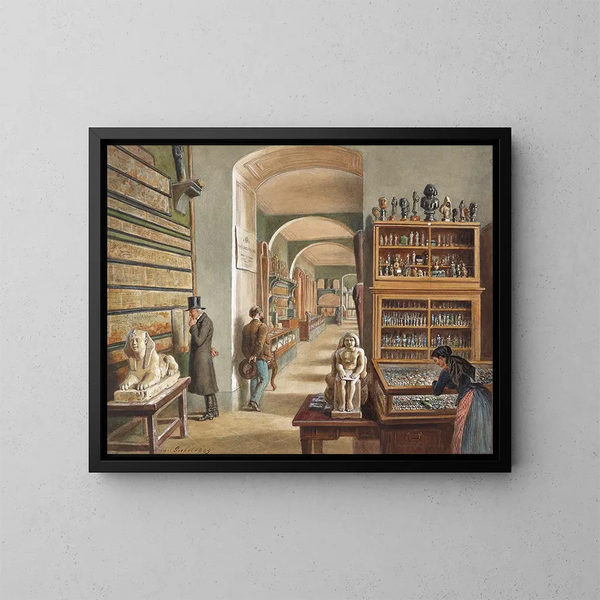 Le deuxième cabinet de la collection égyptienne - Carl Goebel le Jeune — indrammet kunstværk på væggen