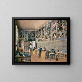 Carl Goebel the younger - Die Bibliothek zugleich Bro der Beamten der Ambraser Sammlung Portrtsammlung.webp