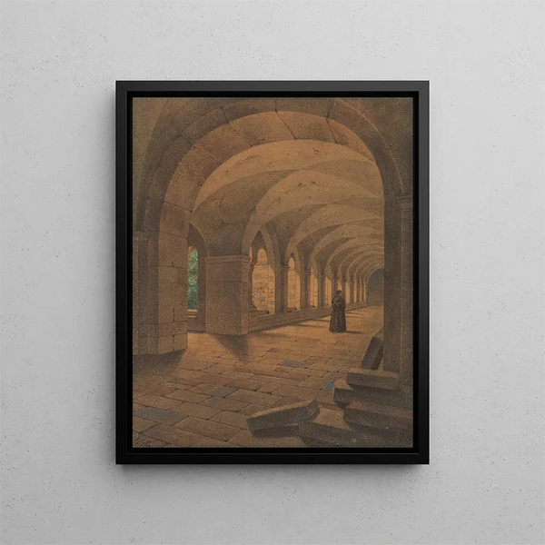 Cloître romain - Carl Gustav Carus — indrammet kunstværk på væggen