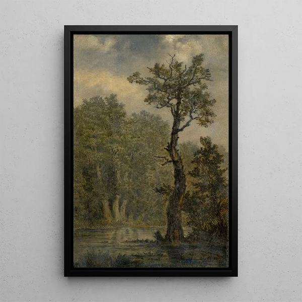 Landskabslandskab - Carl Gustav Carus — indrammet kunstværk på væggen