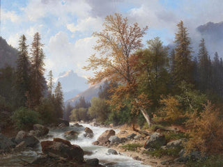 Ruisseau de montagne à Ramsau - Carl Hasch — visning af kunstværket
