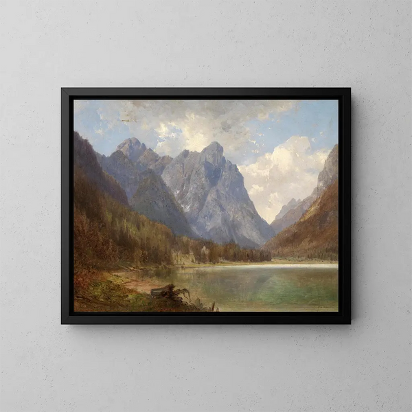 Lac de Toblach - Carl Hasch — indrammet kunstværk på væggen