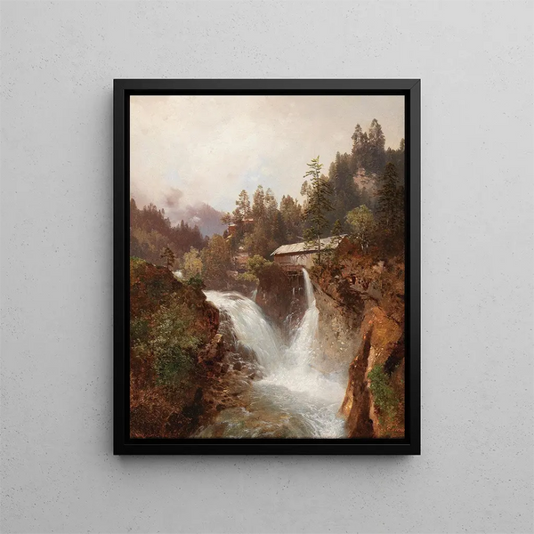 Cascade - Carl Hasch — indrammet kunstværk på væggen