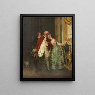 La demande - Carl Heinrich Hoff den Ældre — indrammet kunstværk på væggen