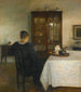 Den kunstners kvinde i et interiør - Carl Holse — visning af kunstværket
