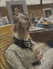 En idylle i studiet Kvinden af kunstneren og hendes datter - Carl Larsson — visning af kunstværket