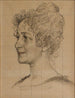 Studie af hovedet fru Signe Thiel - Carl Larsson — visning af kunstværket