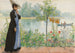Karin ved havkanten - Carl Larsson — visning af kunstværket