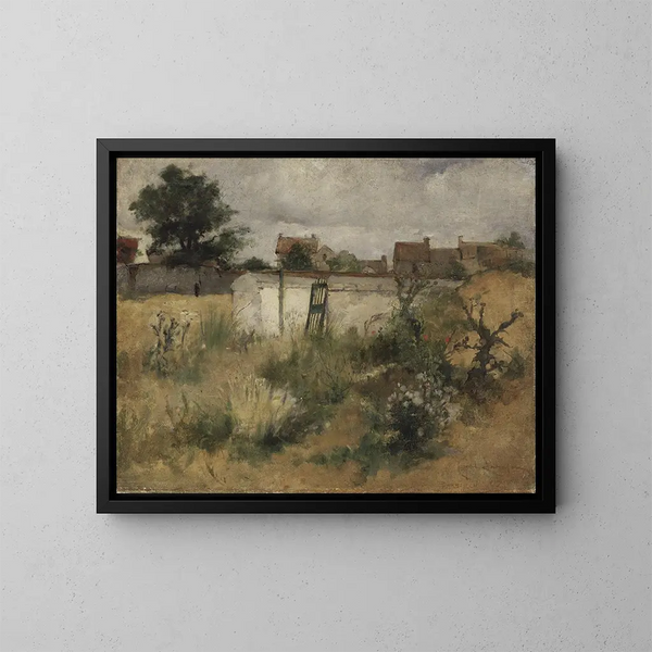 Studie af landskab fra Barbizon - Carl Larsson — indrammet kunstværk på væggen