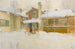 Mon landsted i vinter Sundborn - Carl Larsson — visning af kunstværket