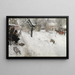 Maler i det fri Vintermotiv af Sgatan 145 Stockholm - Carl Larsson — indrammet kunstværk på væggen