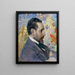 Portrait af Oscar Levertin - Carl Larsson — indrammet kunstværk på væggen