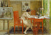 modellen, der skriver et postkort - Carl Larsson — visning af kunstværket