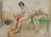 Le Modellen og mannequinerne - Carl Larsson — visning af kunstværket