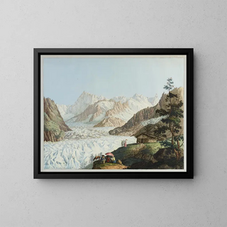 Carl Ludwig Hackert - Vu de la Mer de Glace et de lHopital de Blair du Sommet du Montanvert dans le mois dAoust 1781.webp